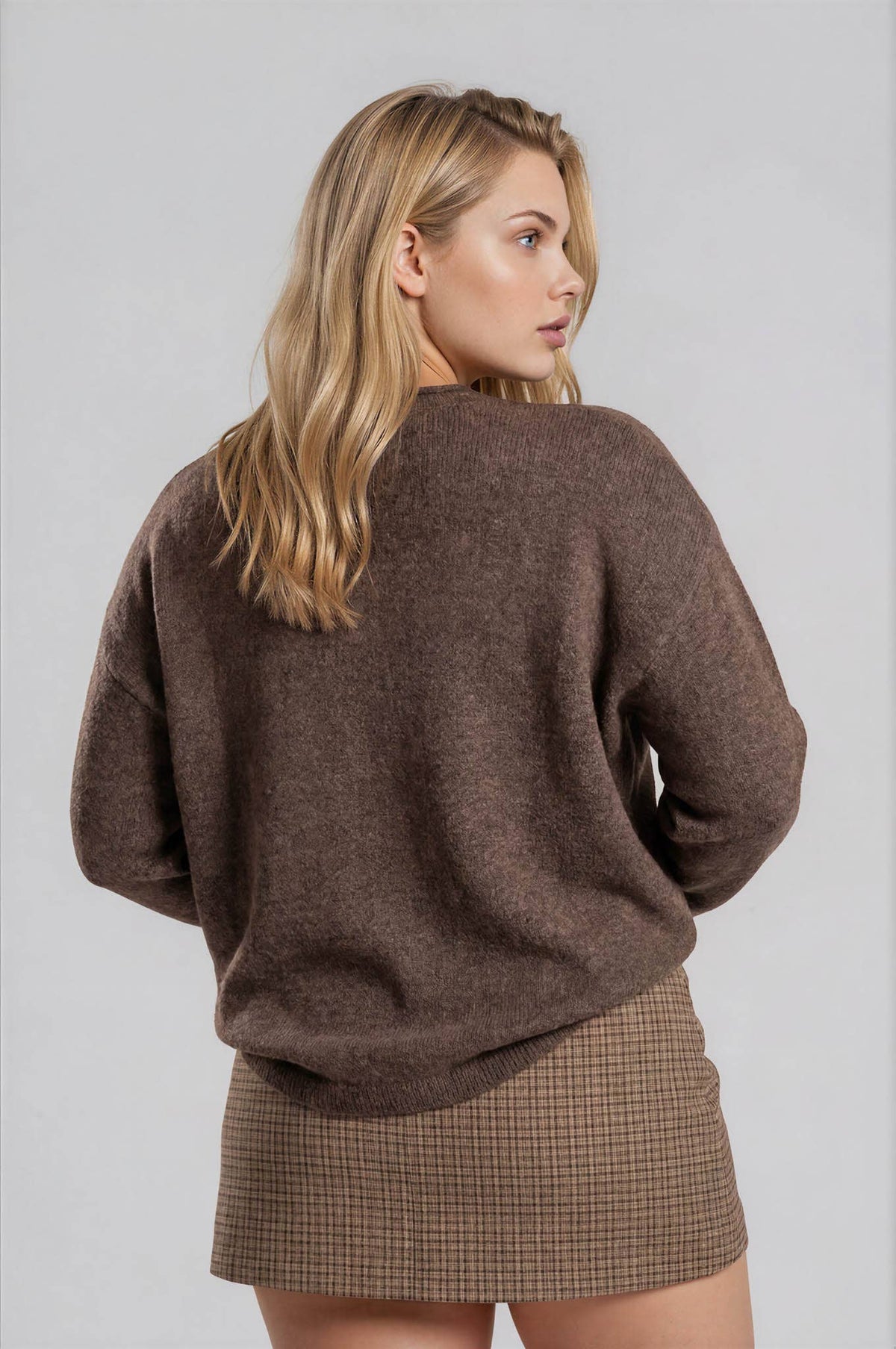PLUS LIGHTWEIGHT BUTTON DOWN KNIT CARDIGAN