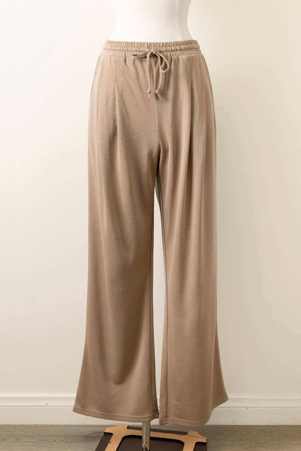 Solid Knit Comfy Top & Pants Set Color Mocha
