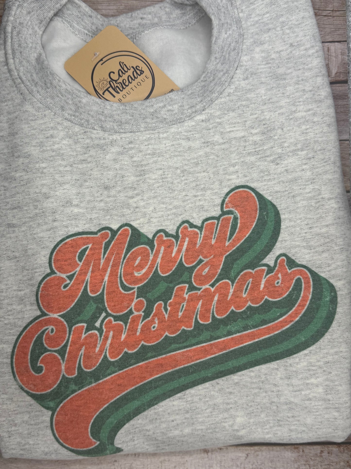 Merry Christmas Red/Green Crew Neck Sweatshirt