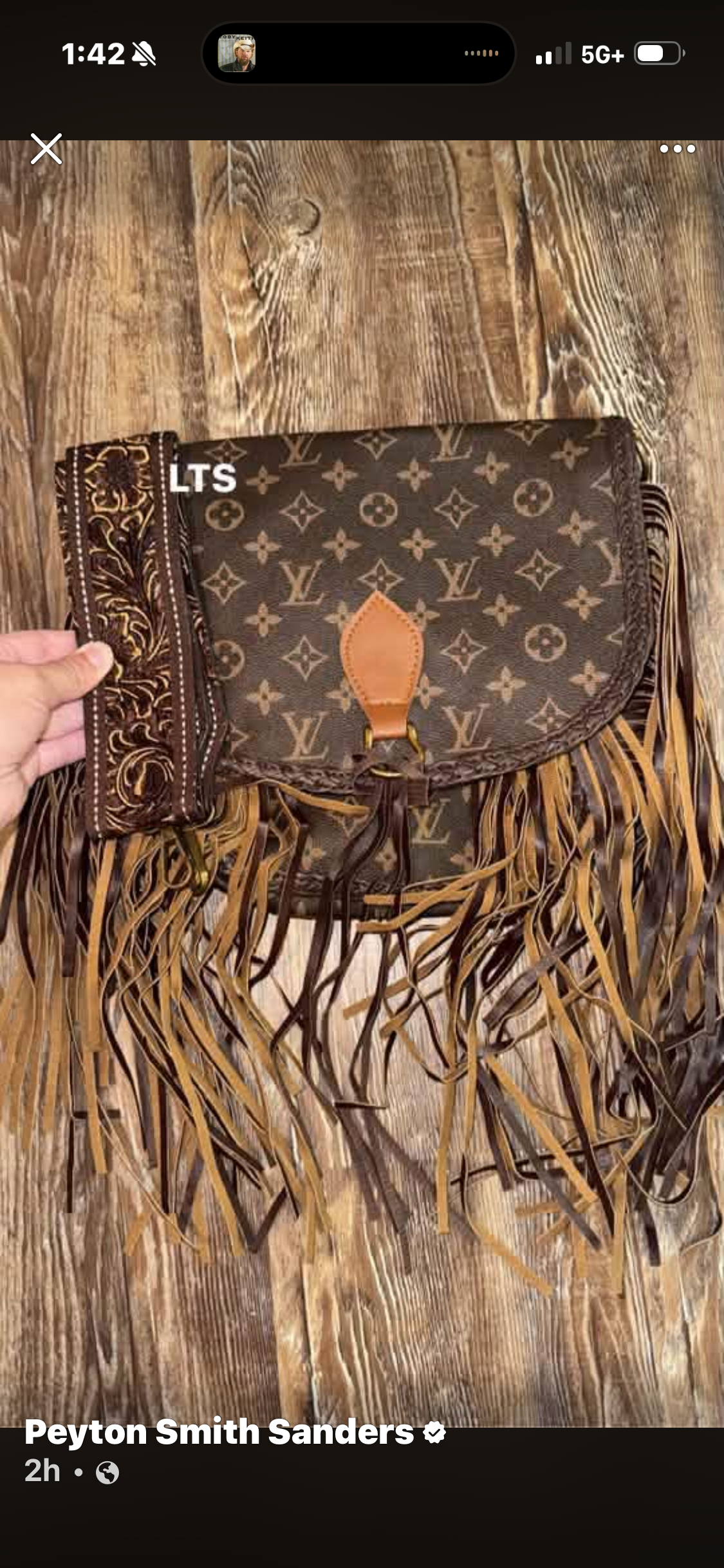 LV western fringe Bag