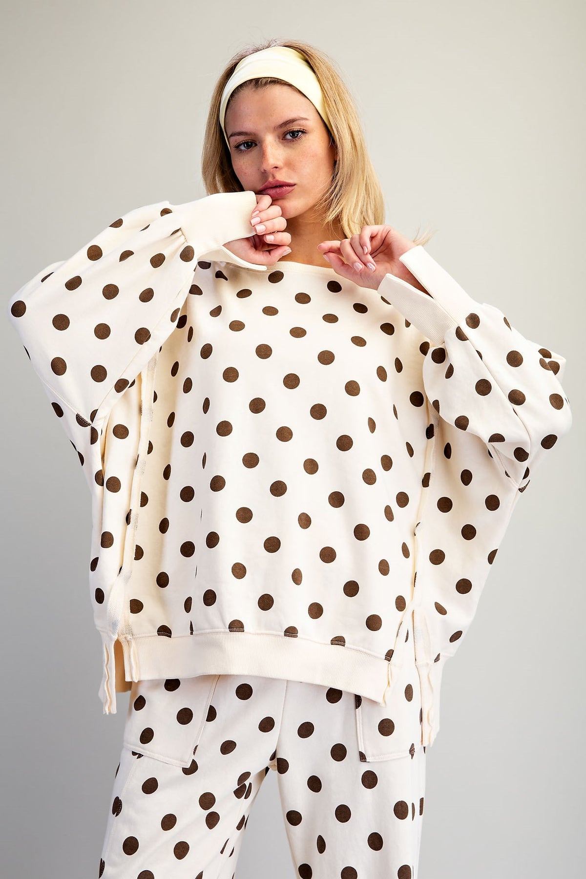 Polka Dot Sweatsuit Set