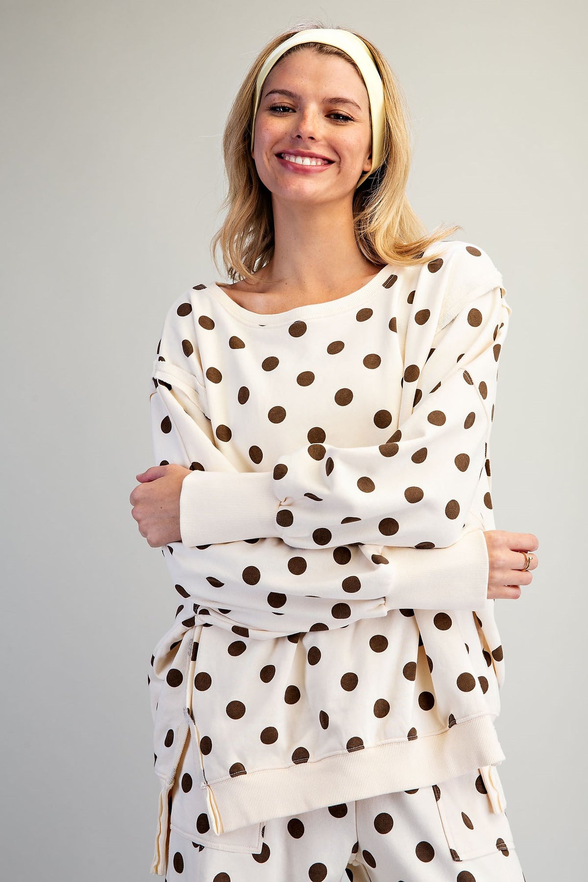 Polka Dot Sweatsuit Set