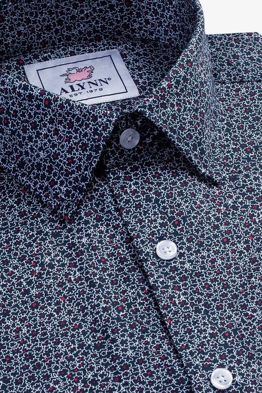 Reid Floral Untuckable Classic Fit Dress Shirt by Alynn
