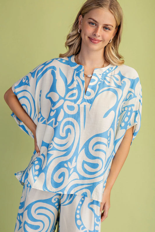 Ocean Swirl Linen Set