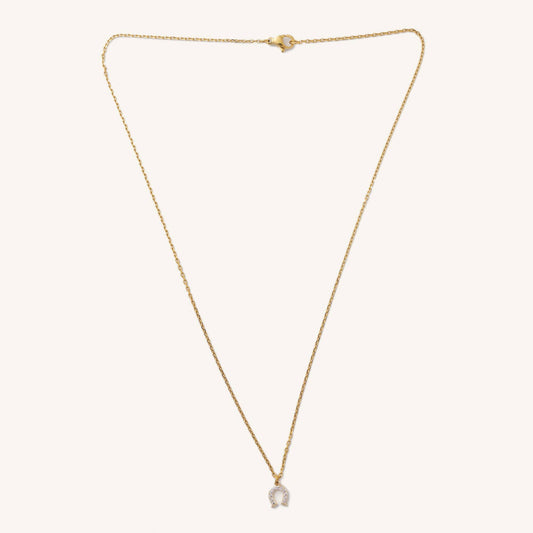 Gold Lucky Horseshoe Necklace