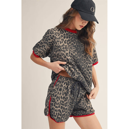 Leopard Muse Relaxed Fit Shorts Set