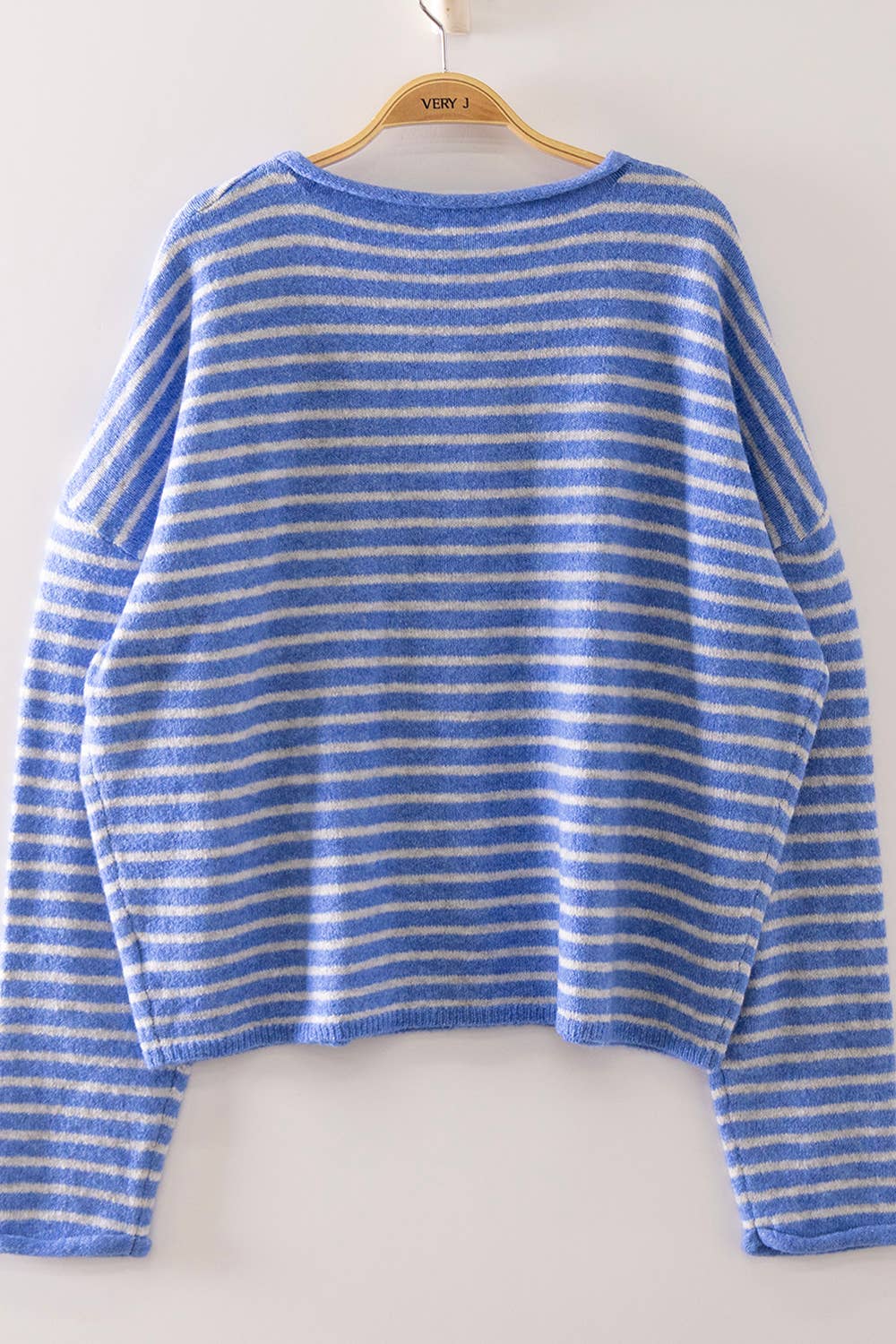 Button Down Stripe Sweater