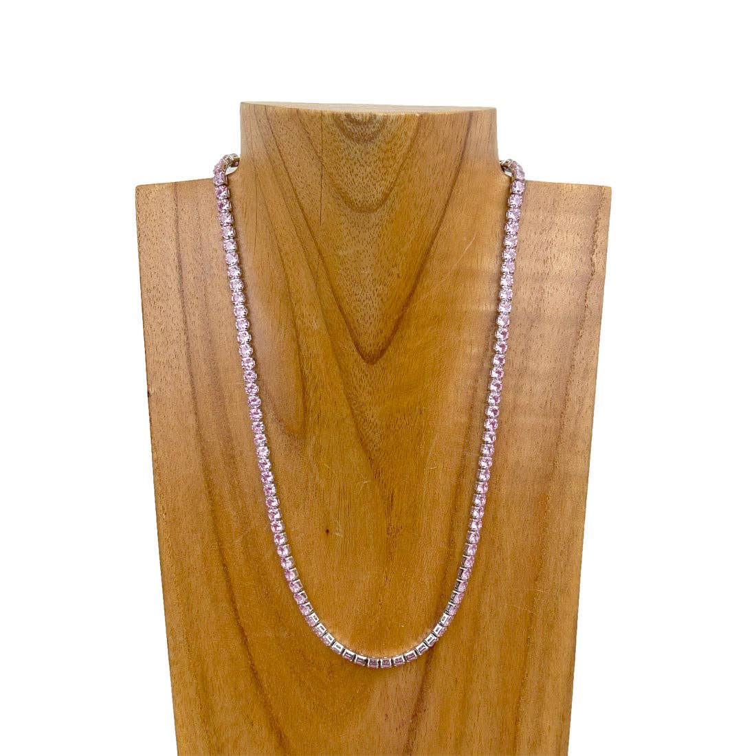 18 Inches silver with crystal diamonds Necklace