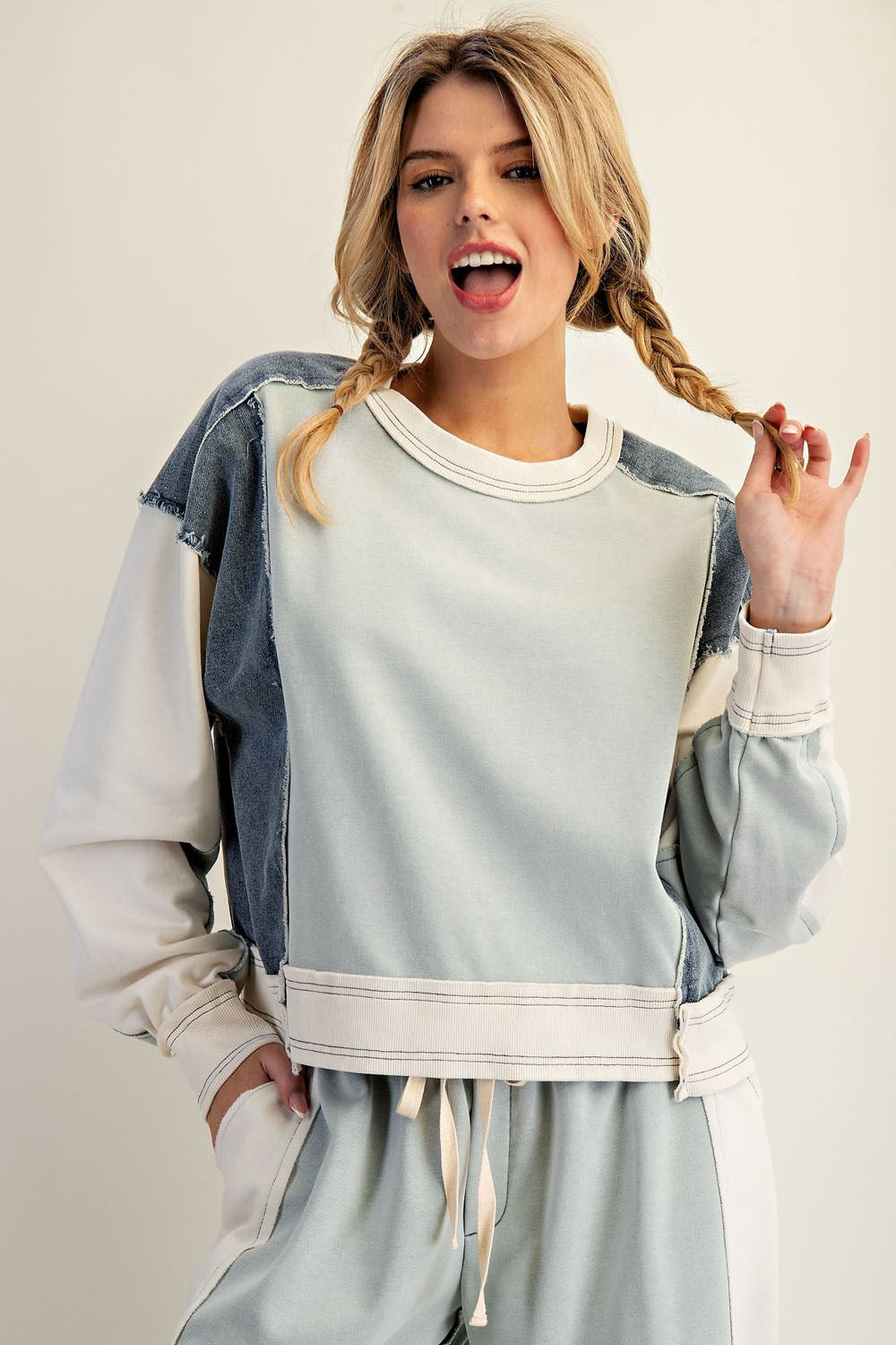 Frayed Color Block Set