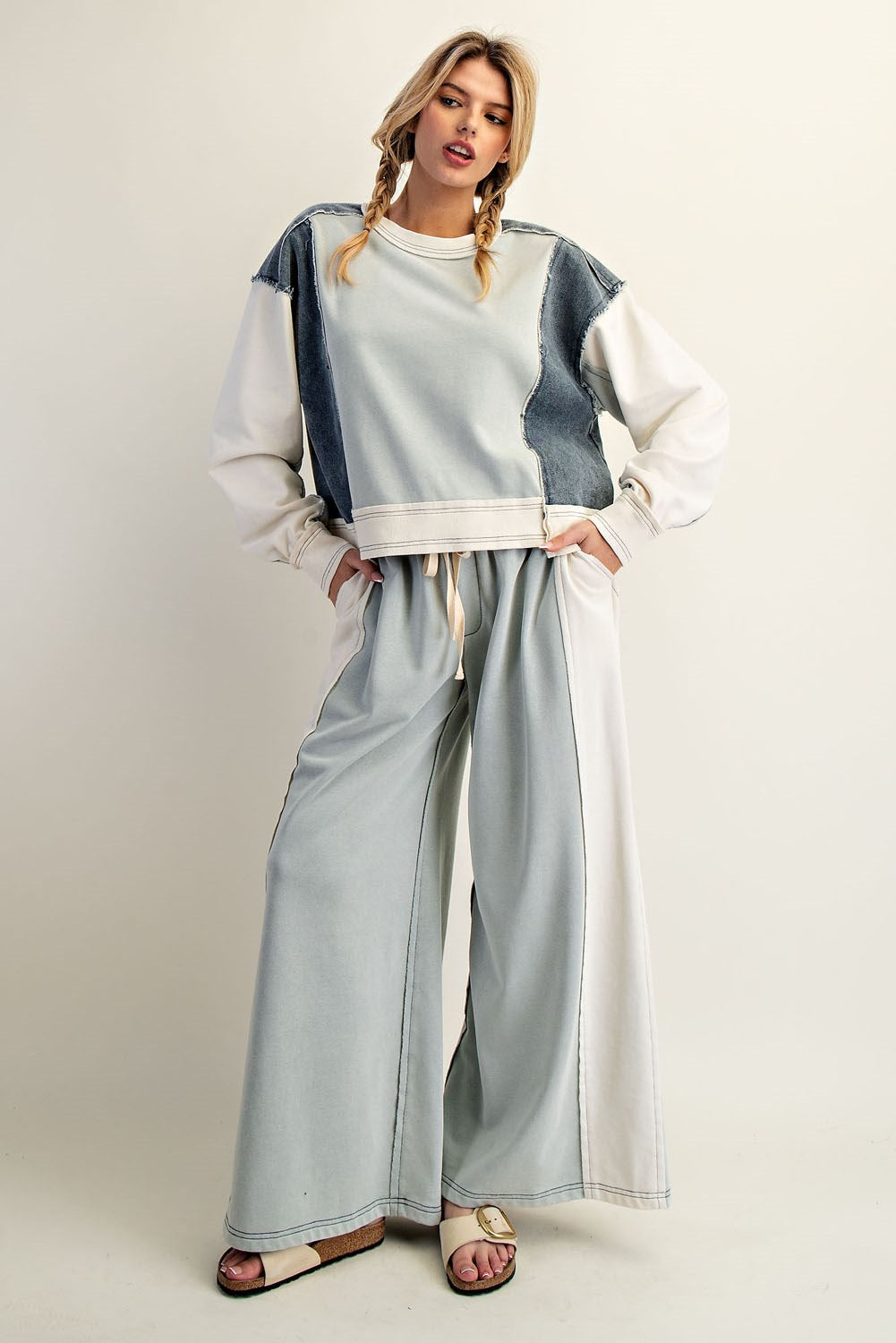 Frayed Color Block Set
