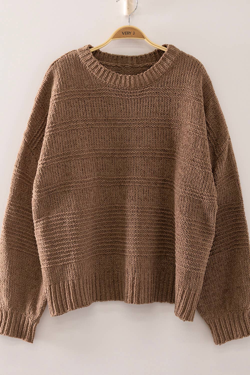 Boat Neck Oversized Knit Sweater