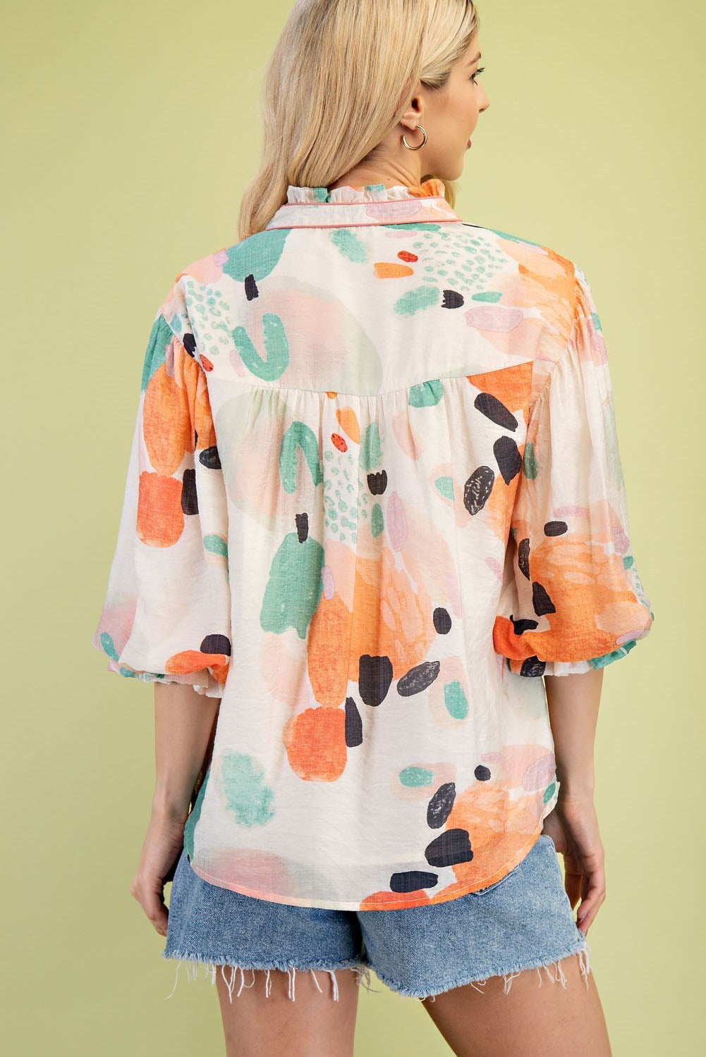 Coral Printed Blouse