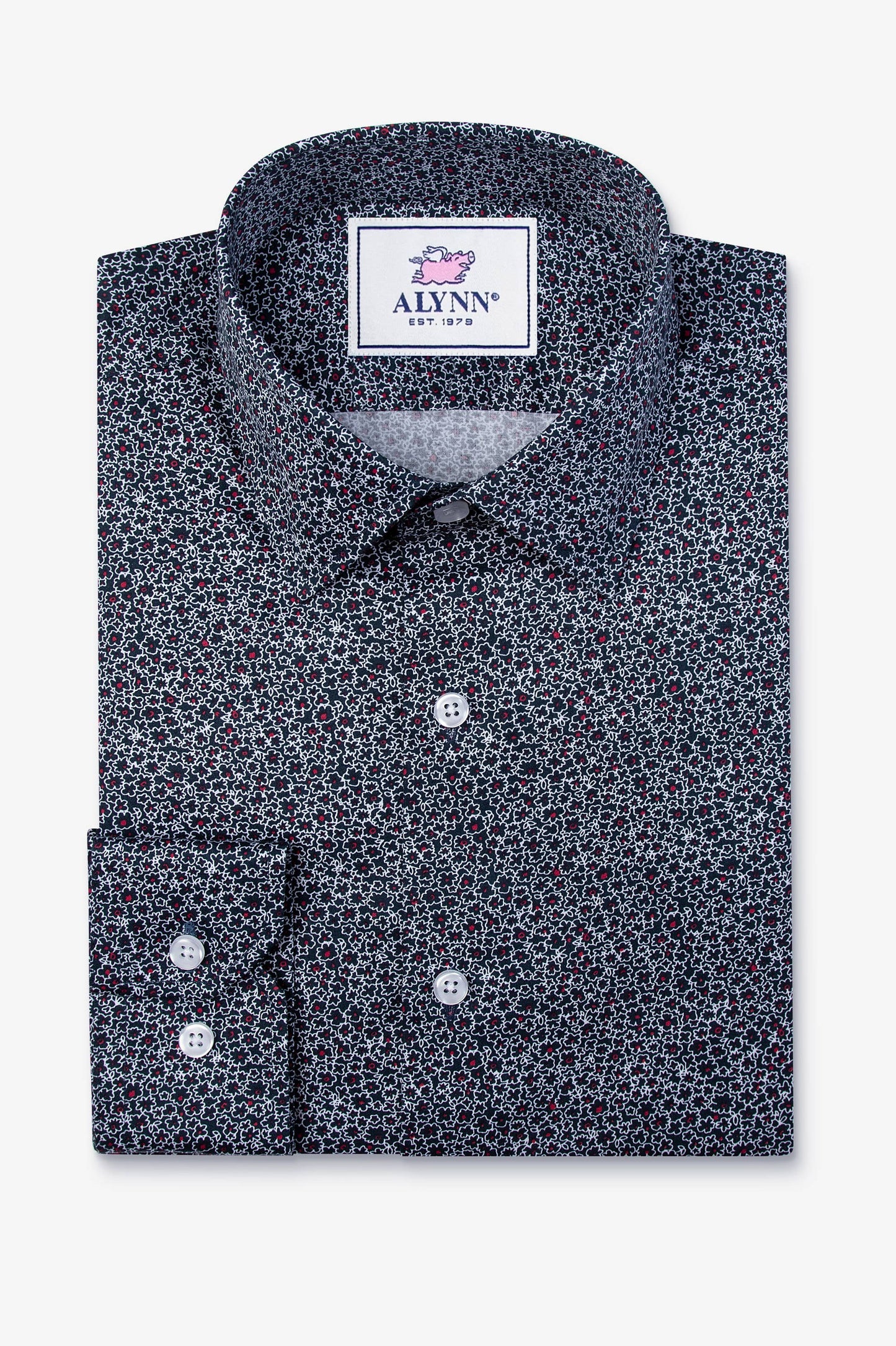 Reid Floral Untuckable Classic Fit Dress Shirt by Alynn
