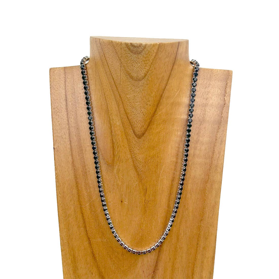 18 Inches silver with crystal diamonds Necklace