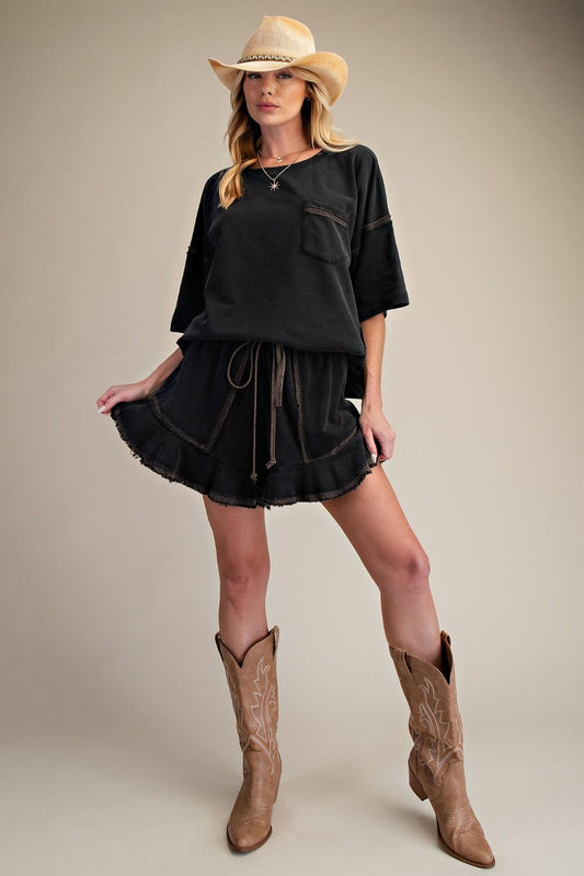 WASHED TERRY BOXY SET