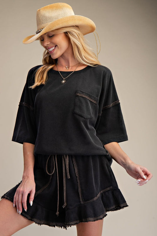 WASHED TERRY BOXY SET