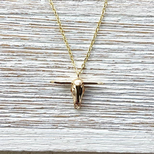 Longhorn dainty jewelry Texas boutique trendy necklace